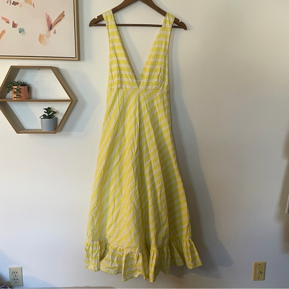 Line & Dot Dresses & Skirts - Line + Dot Yellow Striped Dress small